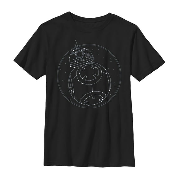 Boy's Star Wars: The Rise of Skywalker BB-8 Starry Constellation  Graphic Tee Black Small