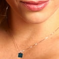 thumbnail image 5 of 2 cctw London Blue Topaz Rose Gold Plated Pendant with 16" Box Chain (7.0mm, Princess Cut), 5 of 7