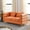 Orange, variant on YWEN Loveseat Sofa Modern Couch, 60" W Teddy Bouclé Comfy Cloud Sofa with Gold Legs & Pillows, Upholstered Tufted Deep Seat Cozy Sherpa Couch for Living Room, Bedroom, Office, Apartment