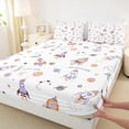 thumbnail image 3 of Homewish Galaxy Rocket 4 Pieces Queen Sheet Sets For Teens Boys Girls,Cartoon Universe Planet Ultra Soft Flat Sheet,Cute Cosmos Queen Fitted Sheet,Lightweight Room Decor, 3 of 7