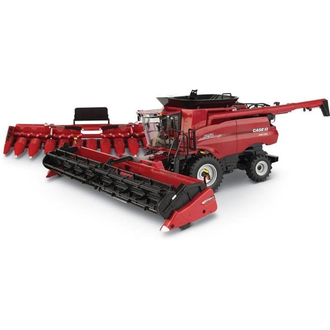 Case 9250 Combine with Folding Corn Head & Draper Head Prestige