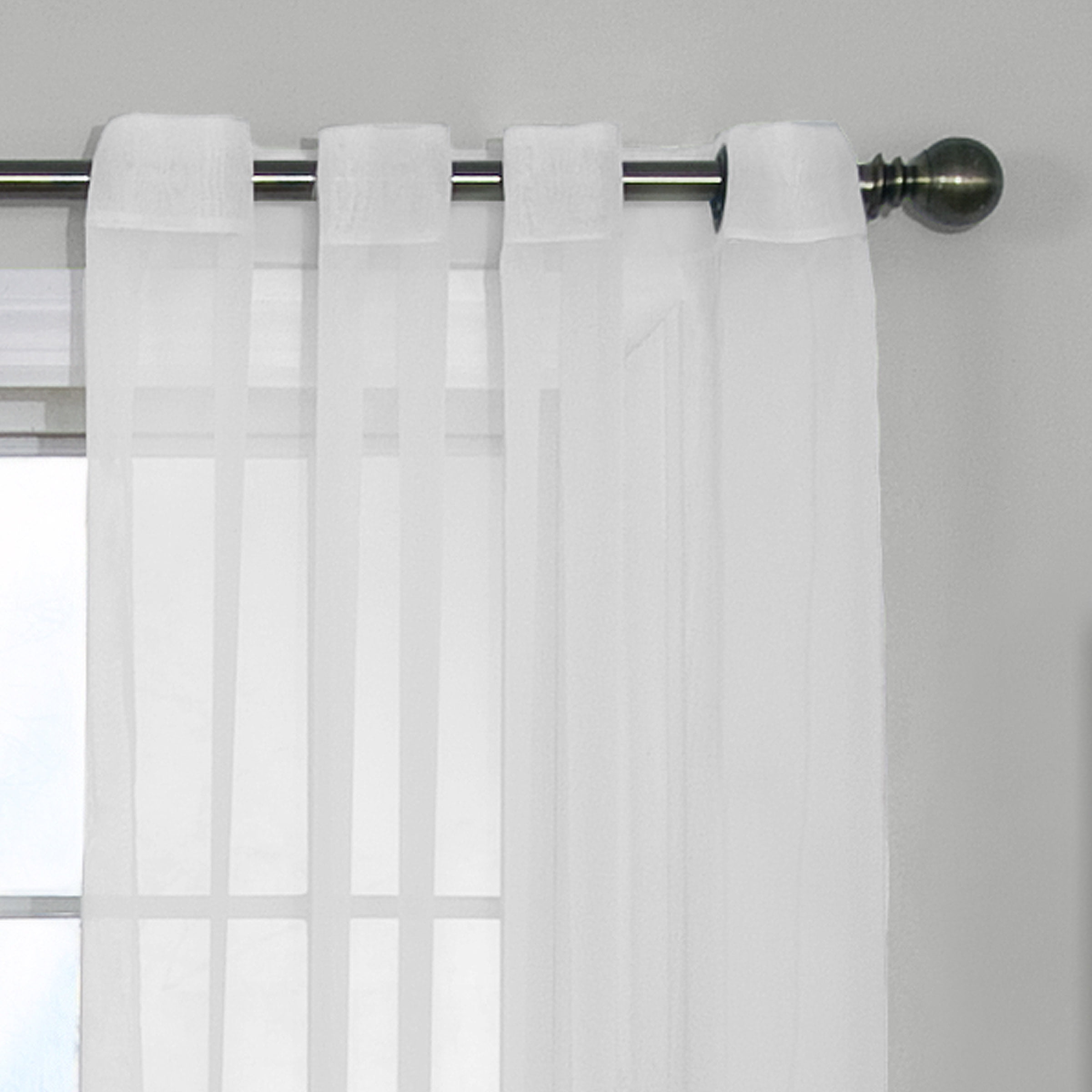 Curtain Fresh Odor-Neutralizing Sheer Voile Grommet Curtain Panel