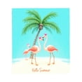 thumbnail image 2 of Cozy Flannel Blanket with Tropical Design - Soft Warm Perfect for Sofa Travel Bed and Chair - Hello Summer Vibes, 2 of 5