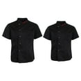 thumbnail image 1 of Chaqueta de Chef Unisex Fernando Negro Talla L XL 2 Piezas, 1 of 8