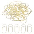 thumbnail image 1 of Uxcell 2'' x 1'' Gran Clip de Papel, 20 Pcs Clips de Papel de Metal de Formas Variadas para Organización de Documentos de Oficina, Tono Dorado, 1 of 6