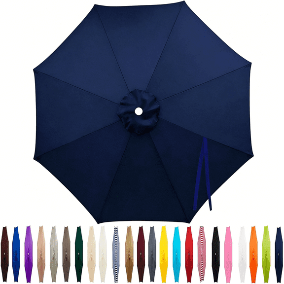 GASTROPOD Outdoor Patio Umbrella Replacement Canopy 7.5Ft/9Ft/10Ft/11Ft 6/8 Ribs,Cantilever Offset Patio Umbrella Fabric Cover Resistant Waterproof Shade for Table Pool