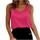thumbnail image 2 of Karight Women's Fashion Silk Satin Tank Tops, Loose V-Neck Summer Casual Sleeveless Shirts Solid Color Basic Cami Clothes, 2 of 6