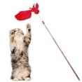 thumbnail image 1 of Cat Bell Wand Interactive Wing Retractable Cat Feather Teaser Kitten Teaser Toy, 1 of 10