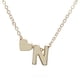 thumbnail image 2 of Delicados collares con iniciales en oro para mujer Collares de oro para mujer Collares con iniciales de la letra N para chicas adolescentes, 2 of 6