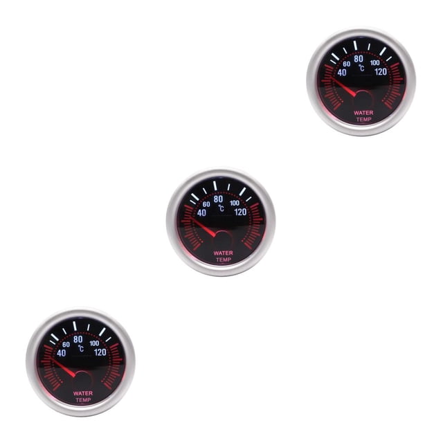 Kenally Carcasa gris, 52mm, Universal, 12V, LED, lente de humo, 40 ~ 120 grados, medidor de temperatura del agua, medidor de coche Type1 Kenally CBP591806