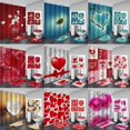 thumbnail image 2 of Saint Valentin 3D Impression Numérique Rideau de Douche 4 Pièces Ensemble pour la Maison / Hôtel / Fête Décoration, 2 of 10