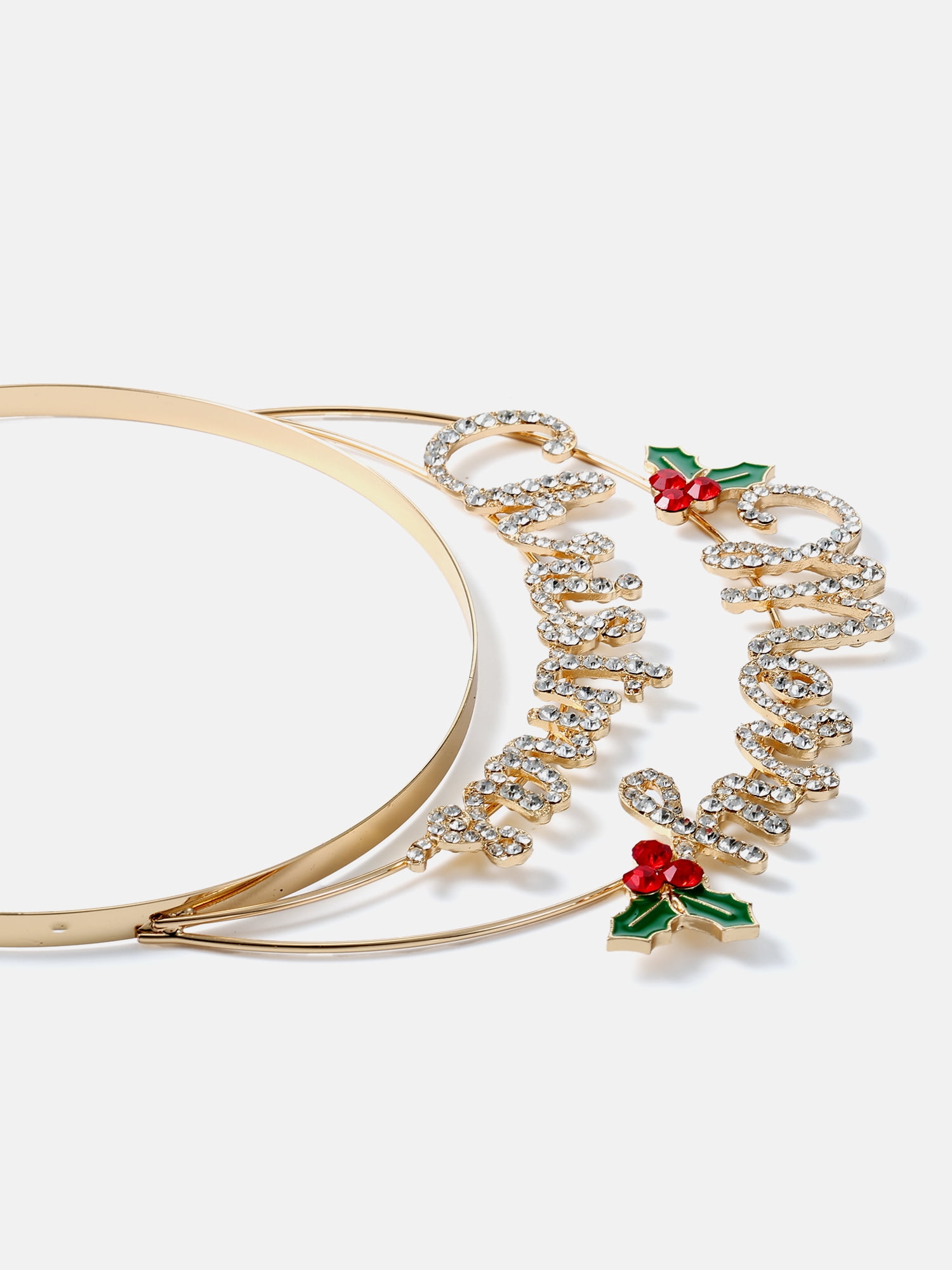 Way to Celebrate Holiday Women's "Merry Christmas" Metal Headband, Gold/Multi, 1 Piece, One Size Fits Most