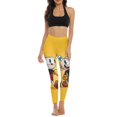 thumbnail image 5 of Cuphead Mugman Game Yoga Pants Women High Waisted Tummy Control Non See-Through Elastic Running Workout Yoga Leggings Pants, 5 of 7