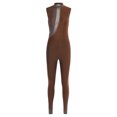 thumbnail image 4 of Fldy Womens Sparkly Rhinestone Gymnastics Romper Sleeveless Unitard for Rhythmic Dance Competition Umber XL, 4 of 6