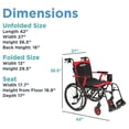 thumbnail image 2 of Journey Fauteuil Roulant Ultra Léger SoLite C2, Chaise Manuelle Pliable, Rouge, 2 of 5