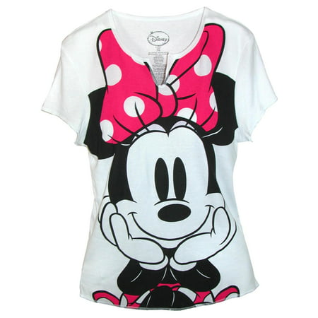 Women's Minnie Mouse Tee Shirt Top,  White