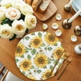 thumbnail image 2 of Sunflower Round 15 Inch Placemats Set of 4, Farmhouse Watercolor Botanical Summer HeatResistant Non Slip Place Mats for Dining Table, Wipeable Braided Kitchen Table Mats for Housewarming, 2 of 9