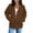 Coffee, variant on Hoodies For Women Zip Up Oversized Y2K Jackets Lightweight Casual Athletic Fleece Plus Size Sweatshirts Fall Fashion 2025 Light Brown 2XL