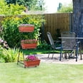 Vertical Raised Garden Bed Brown 3 Tier