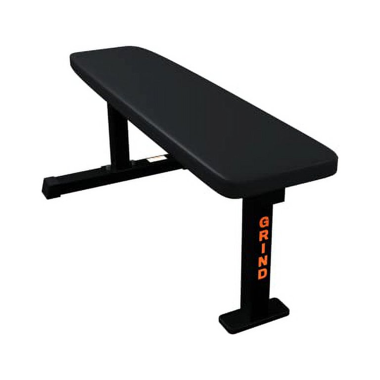 GRIND Fitness 3 Post Utility Flat Weight Exercise Workout Basics Pressing  Strength Training Grippy Black Vinyl Top Home Garage Gym Full Body Indoor 