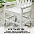 thumbnail image 4 of Outsunny All-Weather Patio Chair, HDPE Patio Dining Chair, Heavy Duty Wood-Like Outdoor Furniture, White, 4 of 9