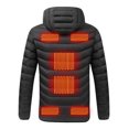 thumbnail image 4 of nerohusy Electric Heated Jacket Men and Women Lightweight Hooded Long Sleeve Puffer Down Jacket with 9 Heating Zones for Motorcycle Camping Hiking Mountain,S-4XL, 4 of 8