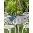 thumbnail image 3 of Outdoor Tablecloth with Umbrella Hole for Patio/Picnic/Party/Camping, Grey White Wooden Vintage Waterproof Table Cloth Round Cover Washable, Retro Art Farmhouse (Dia 60"), 3 of 9