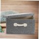 thumbnail image 5 of Organizador de almacenamiento de ropa, caja de almacenamiento gris, cesta de acabado, edredón de tela, contenedor de escritorio, 35,00x28,00x18,00cm, 5 of 5