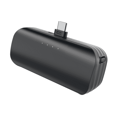 Onn 5000mAh USB-C Compact Portable Battery, Black