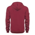 thumbnail image 3 of Hoodies for Men Men Winter Hooded Sweatshirt Solid Color Long Sleeve Knitted Jacquard Fabric Pocket Sweatshirt Top Glitter Tall Mens Hoodie Band Slipper Nonslip Band Hoodie Sweater Dresses for Red M, 3 of 3