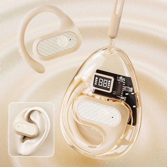 Latrodar Wireless Earbuds Bluetooth Headphones 48hrs Play Back Sport Earphones With Well-Made Headset For Workout Beige 3.92x2.92 Inch Home Stuff
