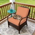 thumbnail image 3 of Outdoor Patio Cushion Covers 4 Pack Solid Color Patio Chair Cushion Covers with Ties and Zipper Orange Waterproof Outdoor Seat Cushion Covers for Patio Furniture 22"x22", 3 of 7