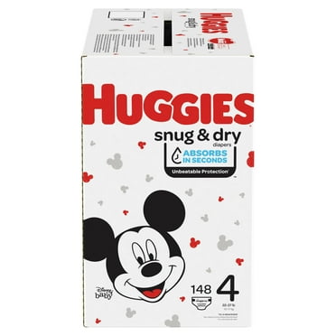 Huggies Snug & Dry Baby Diapers, Size 4, 148 Ct