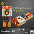 thumbnail image 6 of Alla Lighting 194 LED Bulbs Bright T10 175 168 2825 W5W ZS SMD 12V LED Bulbs for Car License Plate Lights Tag Lights Interior Lights Map Lights,Dome Lights,Trunk Lights,Courtesy Lights, Amber Yellow, 6 of 8