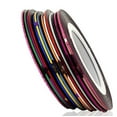 thumbnail image 1 of 10PCS (Mix Color) Striping Tape Line Nail Art Decoration Sticker DIY Nail Accessory For Women and Girl Makeup, 1 of 3