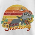 thumbnail image 2 of Girl's Pocahontas Meeko Always Snacking  Graphic Tee White Small, 2 of 4