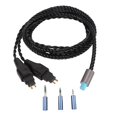 thumbnail image 1 of 2Pin Sound Cable 3 in 1 Silver Plated Copper Cable Replacement for HD650 HD660S HD6XX HD600 HD660 HD580 HD535 HD545 Black, 1 of 5