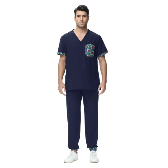 Modire Medical Themed Scrub Tops For Men