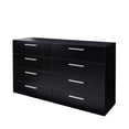 thumbnail image 6 of Tcbosik Modern Black 6-Drawer Dresser, 55.12-Inch Wide Storage Organizer Cabinet for Clothes & Essentials, Heavy-Duty Construction with Smooth Drawer Glides, 6 of 9