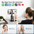 thumbnail image 5 of Soporte para teléfono con seguimiento automático, trípode con seguimiento facial automático, palo selfie inteligente portátil todo en uno, rotación 360, seguimiento rápido de rostros y objetos, soport, 5 of 5