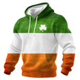 thumbnail image 5 of CONZONE Men's St. Patrick's Day Hoodies Patchwork Color Hoodie For Men Long Sleeve Pullover Hooded Sweatshirt Soft Fall Winter Sweatshirts, 5 of 5
