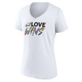 thumbnail image 2 of Women's Fanatics White Philadelphia Eagles Love Wins V-Neck T-Shirt, 2 of 3