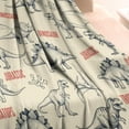 thumbnail image 3 of Beige Dinosaurs Text Pattern Blanket,Comfortable Soft Flannel Throw Blanket,All Season,Warm Lightweight Blankets for Sofa Bed Couch Living Room Chair,30"x40", 3 of 4