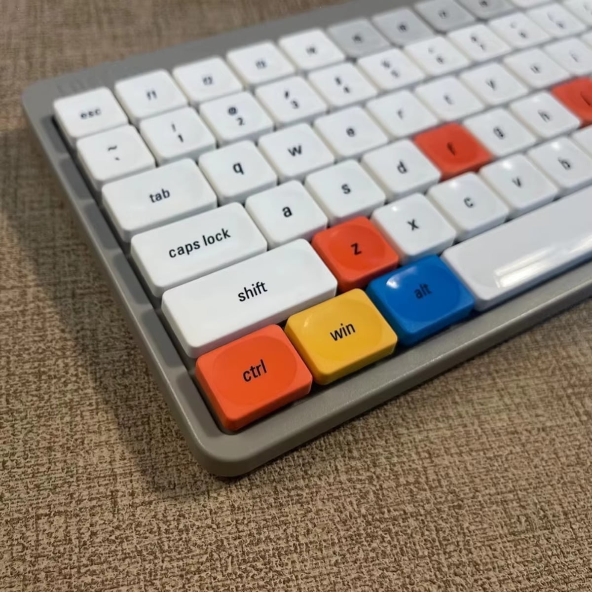 Orange LCK Time-Themed Keycaps (10-Pack) – PBT Sublimation Low-Profile Keycaps for Spacebar 1 Mechanical Keyboard
