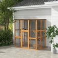 thumbnail image 1 of PawHut Large Wooden Outdoor Cat Enclosure Cage Orange, 1 of 10