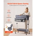 thumbnail image 5 of EGBHDSFT Foldable Baby Changing Station Dark Gray with Wheels & Basket, 5 of 12