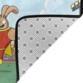 thumbnail image 3 of Super Duper Bunny League Rug, Ultra Soft Flannel Area Rug With Non-Slip Backing, Plush Memory Foam Carpet Rug For Bedroom, Living Roo,M Dining Ro,Om Playroom, Absorbent Washable Floor Mat, 3 of 7