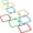 square, variant on 10Pcs Hopscotch Rings Set 14.96inch Plastic Agility Rings with Connectors Square or Round for obstacle course Indoor Outdoor playground game pe equipment