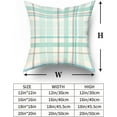 thumbnail image 6 of Blue Teal Pillow Covers 18x18 Set of 2 Light Blue Grey Buffalo Plaid Holiday Decorative Throw Pillows Spring Summer Decorations Pillowcase Cotton Square Cushion Cover Decor for Home Couch Bed Soft, 6 of 6