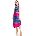 thumbnail image 3 of Sakkas Desert Sun Caftan Dress / Cover Up - Navy / Pink - One Size, 3 of 5